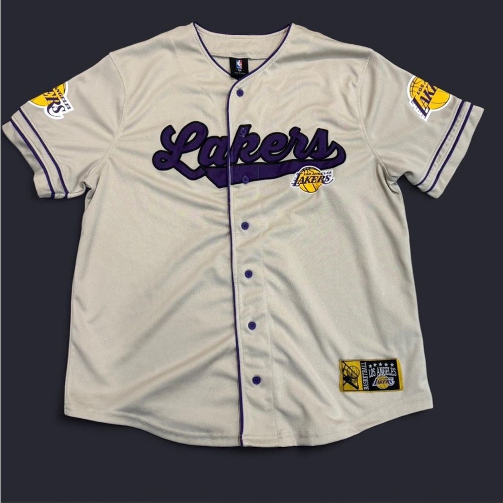 NBA Los Angeles Lakers baseball jersey size Large